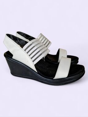 Skechers Rumblers- sci-fi White Wedge Sandals Size 7